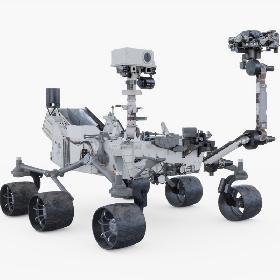3D model Mars Curiosity Rover (Animated)